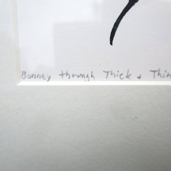 Micah Schwaberow Nude Woodblock Print "Bonney Through Thick and Thin"  Rare 9/49 - Picture 3 of 9